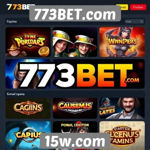 Variedade de jogos disponíveis no 773BET para novos usuários
